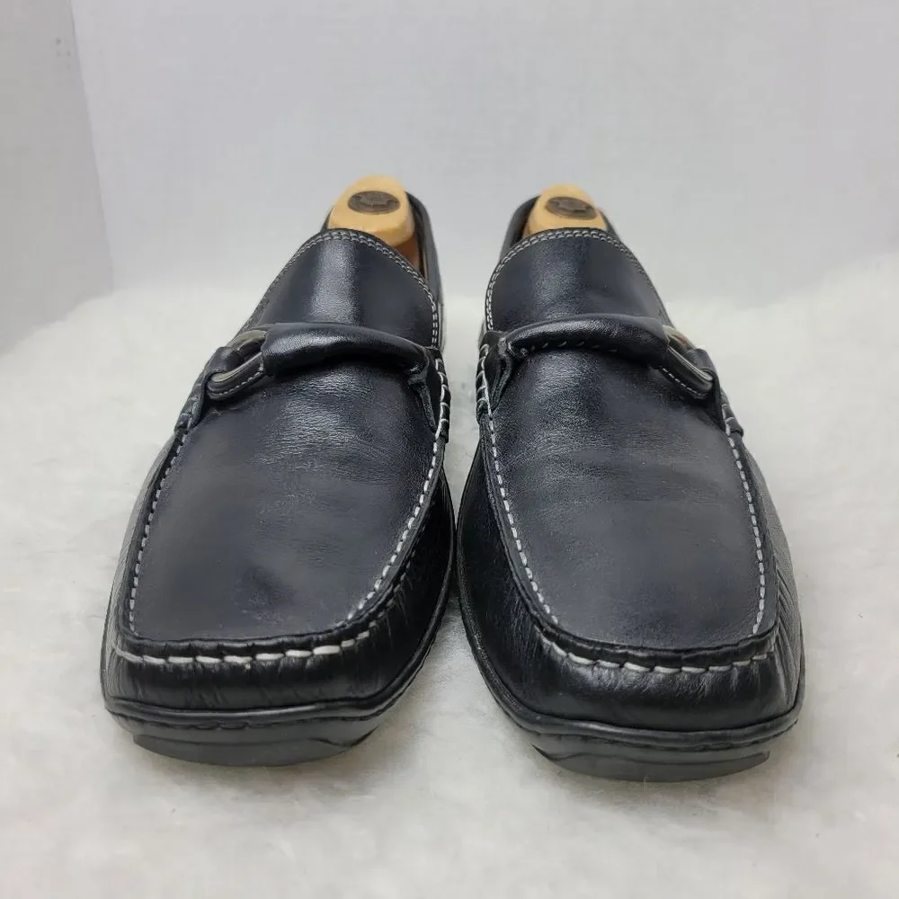 Donald J Pliner Eleo Horsebit Moc Toe Black Driving Loafers Shoes Size 11.5